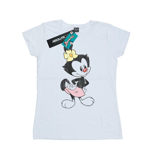 Animaniacs Dam/Kvinnor Prick Klassisk Pose Bomull T-shirt M Vit White M