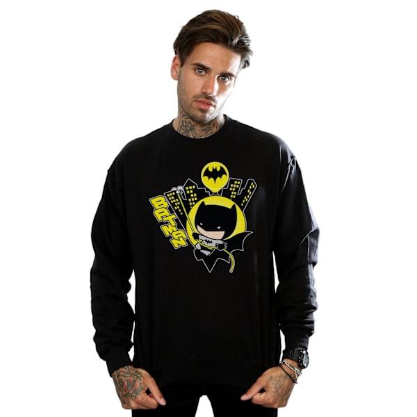 DC Comics Chibi Batman Swinging Sweatshirt S Svart Black S