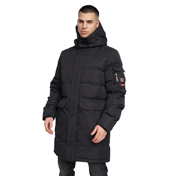 Crosshatch Herr Milwaka Lång Vadderad Jacka L Svart Black L