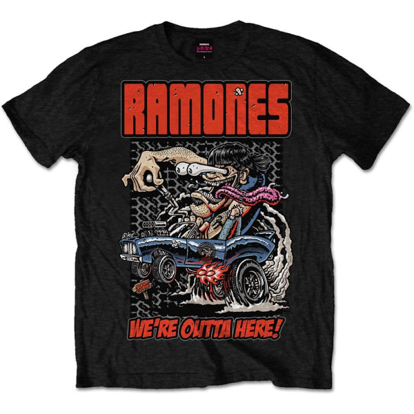 Ramones Unisex Vuxen Outta Here T-shirt S Svart Black S