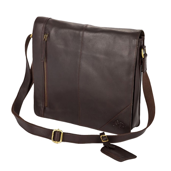 Eastern Counties Läder Bred Messenger Bag En Storlek Brun Brown One size
