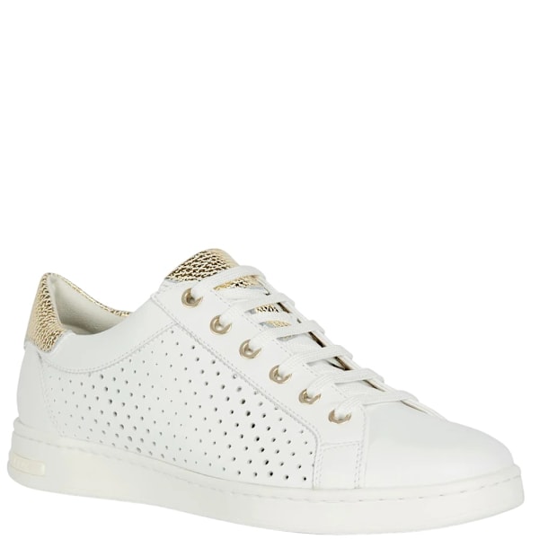 Geox Jaysen Sneakers för damer, storlek 8 UK, vit/guld White/Gold 8 UK