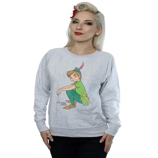 Peter Pan Dam Klassisk Heather Sweatshirt M Grå Grey M