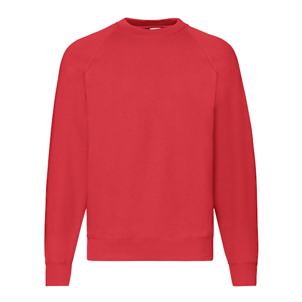 Fruit Of The Loom Herrarnas Klassiska Raglansweatshirt L Röd Red L