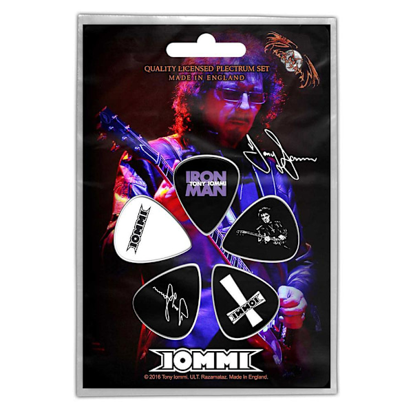 Tony Iommi Album Plectrum (5-pack) One Size Svart/Vit/Lila Black/White/Purple One Size
