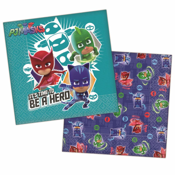 PJ Masks Det är dags att vara en hjälte Engångsservetter av papper (Pack Multicoloured One Size
