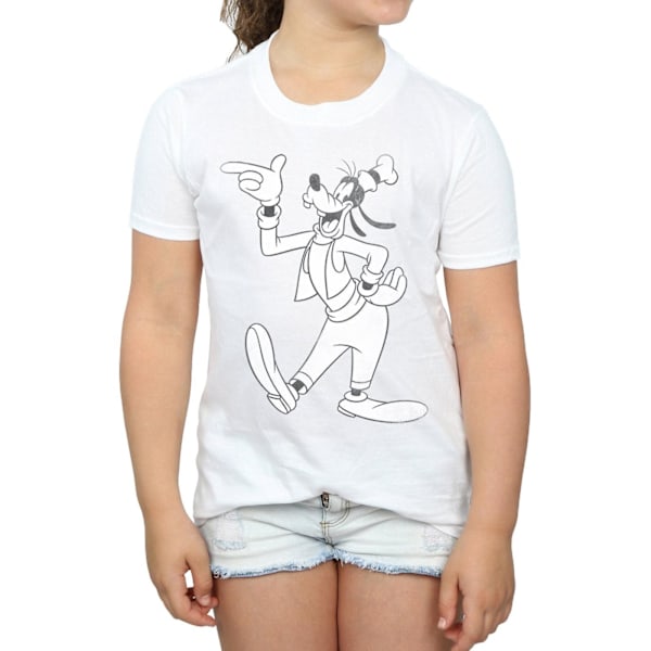 Disney Girls Goofy Classic Baseball Bomull T-shirt 5-6 år Vit White 5-6 Years