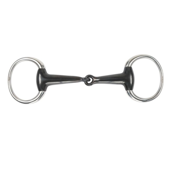 Shires Sweet Iron Hollow Mouth Horse Eggbutt Snaffle Bit 6in Bl Black 6in