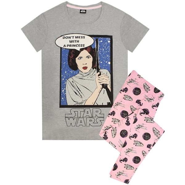 Star Wars Dam/Damer Pyjamas Set XL Grå/Rosa Grey/Pink XL