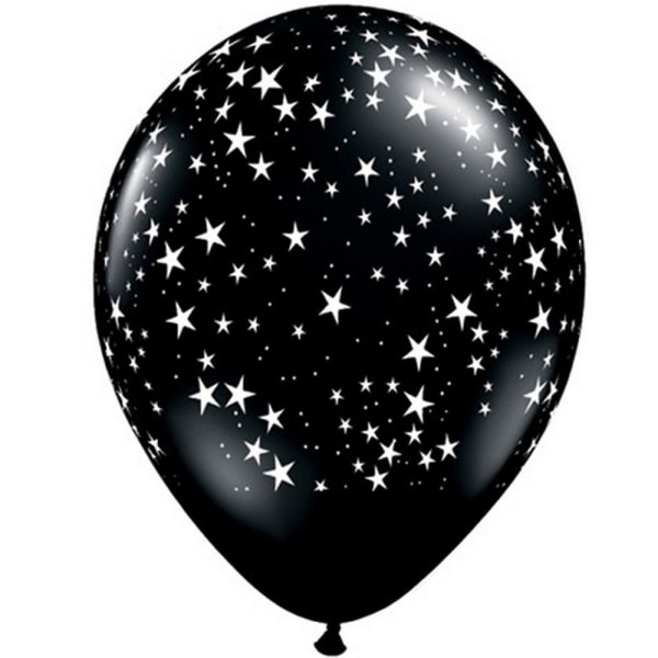 Qualatex Stars Balloon (Pack med 25) One Size Svart Black One Size