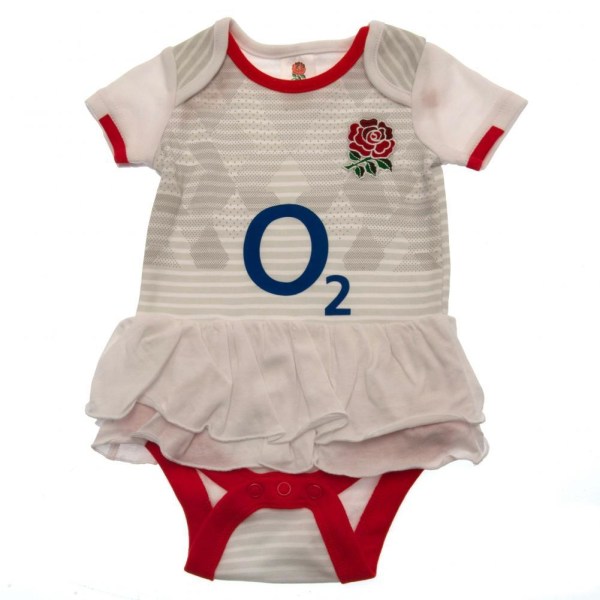 England RFU Baby Crest Tutu Kjol Bodysuit 12-18 månader Vit/R White/Red 12-18 Months