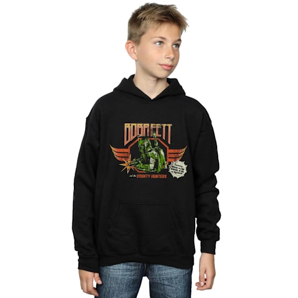 Star Wars Boys Boba Fett Rock Poster Hoodie 7-8 år Svart Black 7-8 Years