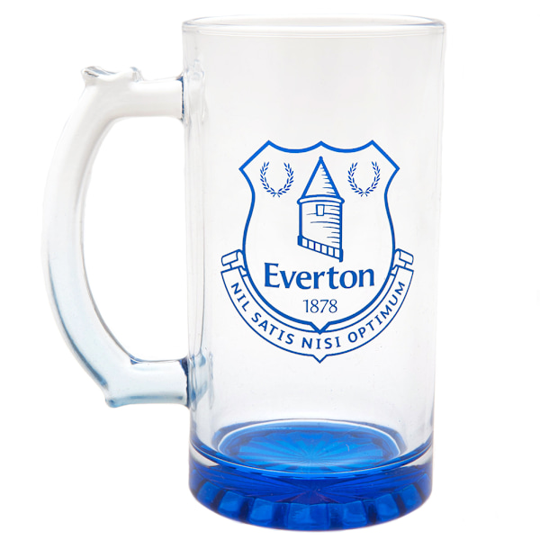 Everton FC Crest Glas Tankard En Storlek Klar Clear One Size