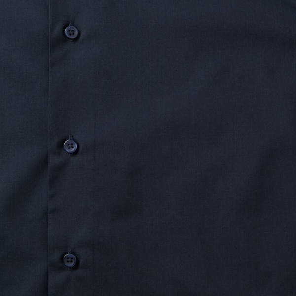 Russell Collection Herr Långärmad Poly-Cotton Easy Care Skräddarsydd Poplin Skjorta French Navy XL