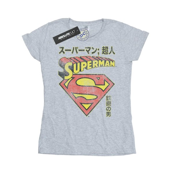 DC Comics Dam/Kvinnor Superman Shield Bomull T-shirt M Sport Sports Grey M