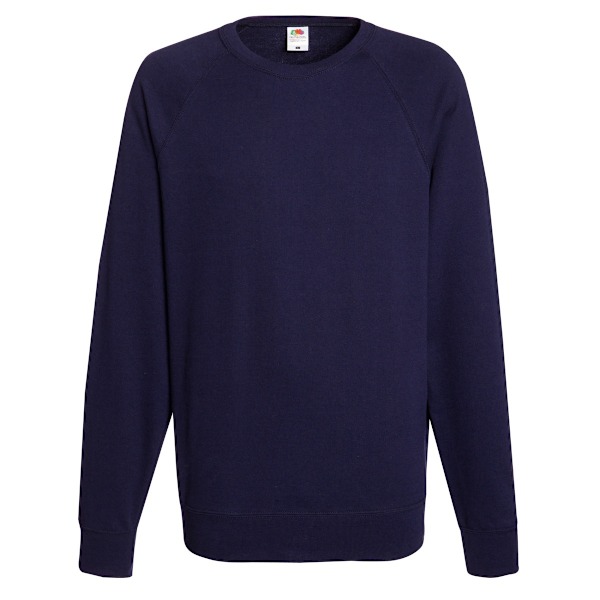 Fruit Of The Loom Herr Lätt Raglan Sweatshirt (240 GSM) Deep Navy S