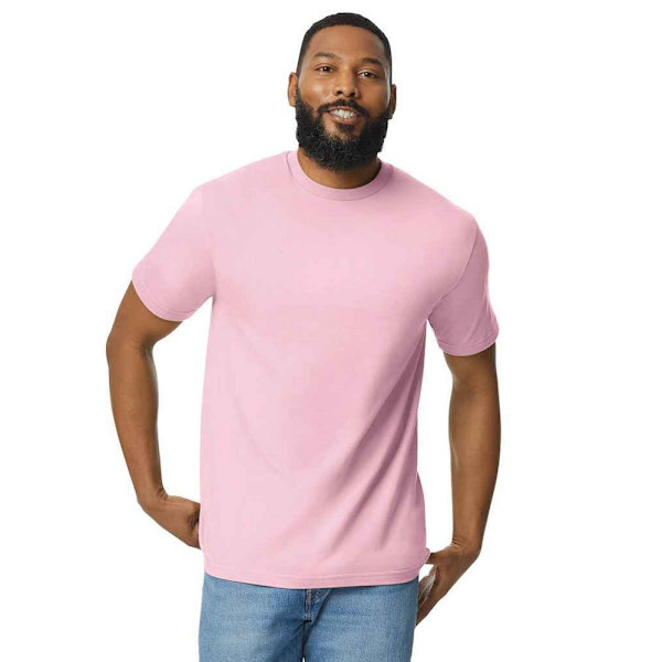 Gildan Herr Bomull Lätt T-shirt XL Ljusrosa Light Pink XL