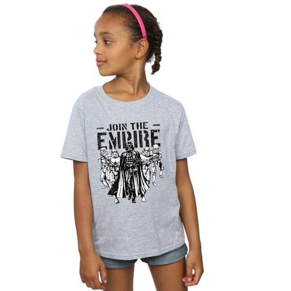 Star Wars Girls Support The Troops Bomull T-shirt 9-11 År Sports Grey Sports Grey 9-11 Years