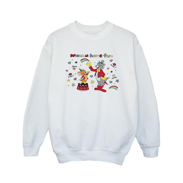 Tom And Jerry Girls Wanna Have Fun Sweatshirt 7-8 år Vit White 7-8 Years