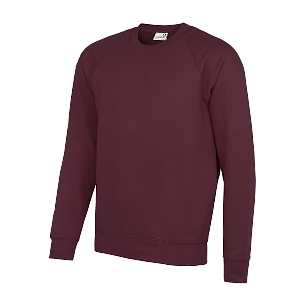 AWDis Academy Herr Crew Neck Raglan Sweatshirt M Bourgogne Burgundy M