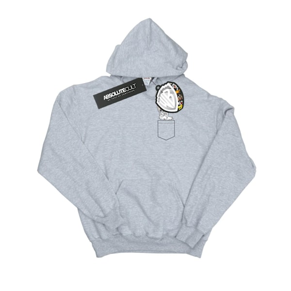 Looney Tunes Herr Bugs Bunny Faux Pocket Hoodie 3XL Sports Grey Sports Grey 3XL