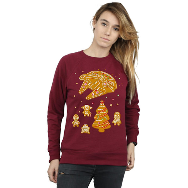 Star Wars Dam/Damer Gingerbread Rebels Sweatshirt S Burgund Burgundy S