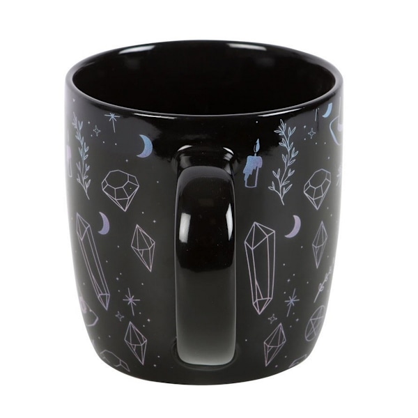 Something Different Crystal Witch Tryckt Mug En Storlek Svart/Blå Black/Blue/Purple One Size