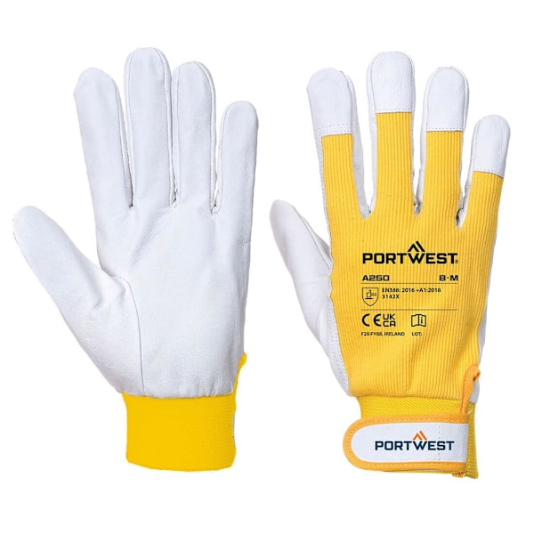Portwest A250 - Tergsus Getläderhandskar L Gul Yellow L