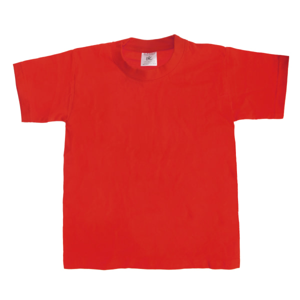 B&C Kids/Childrens Exact 190 Kortärmad T-shirt 12-14 Röd Red 12-14