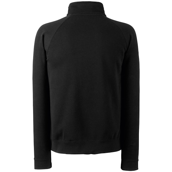 Fruit Of The Loom Herr Zip Neck Sweatshirt Top L Svart Black L