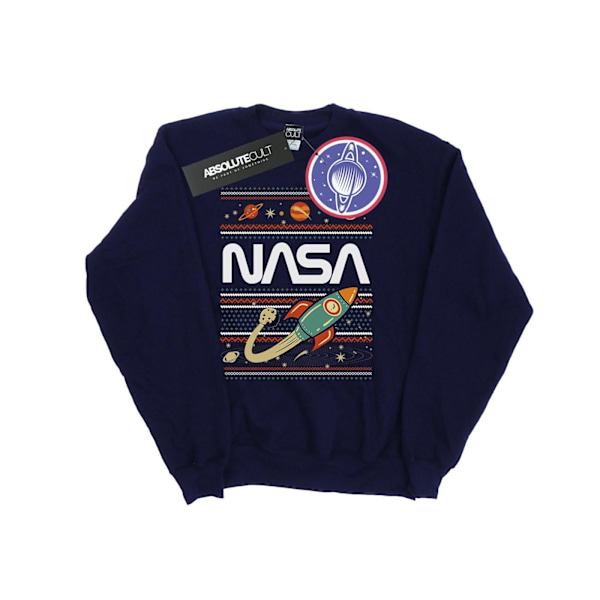 NASA Fair Isle Sweatshirt 4XL Marinblå Navy Blue 4XL