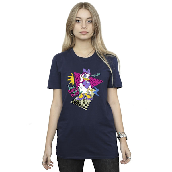 Disney Dam/Kvinnor Daisy Duck Cool Cotton Boyfriend T-Shirt L Navy Blue L