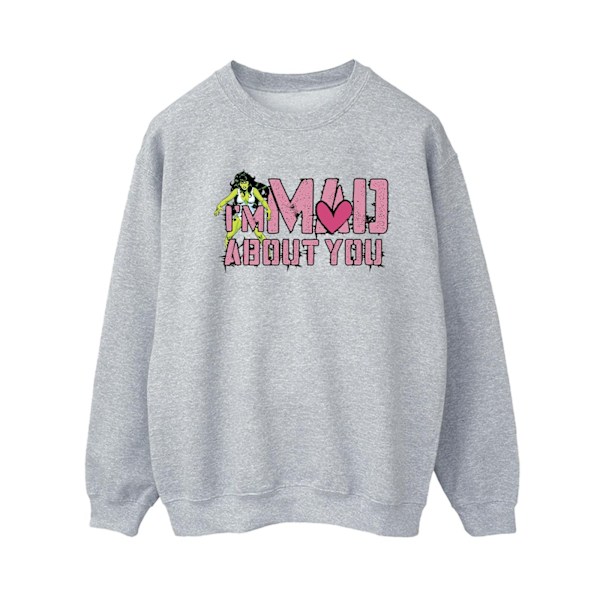 Marvel Womens/Ladies She-Hulk Mad About You Sweatshirt XXL Spor Sports Grey XXL