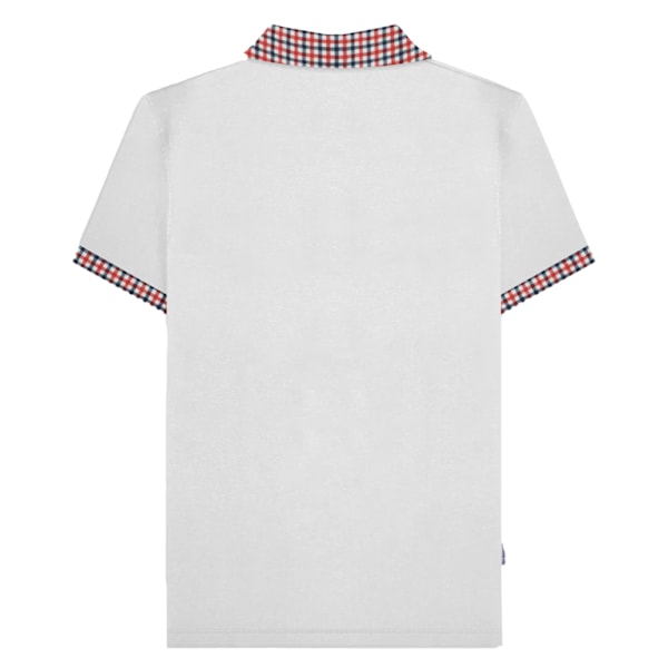 Lambretta Herr SS25 Gingham Pikétröja 4XL Vit White 4XL