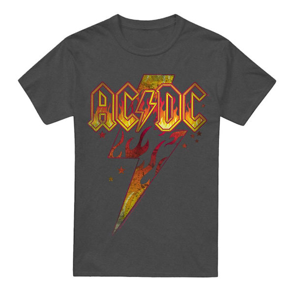 AC/DC Unisex Vuxen Fire Bolt T-Shirt 3XL Kolgrå Charcoal 3XL