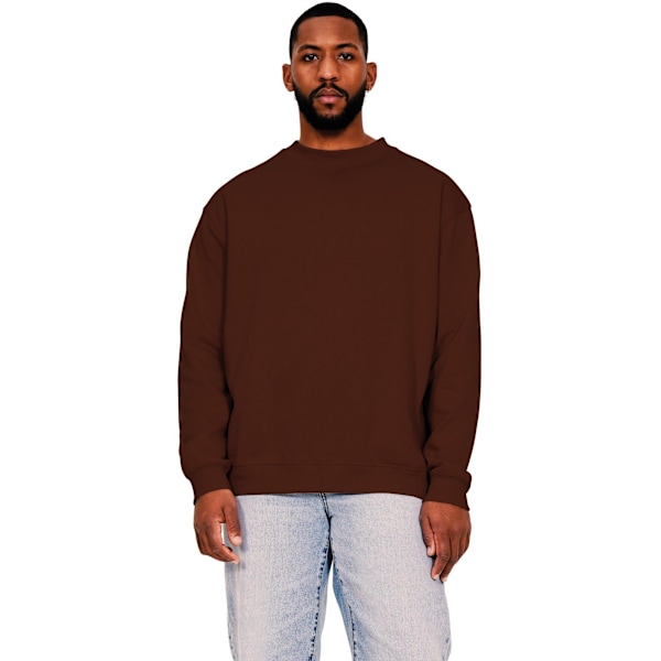 Casual Classics Herr Ringspun Bomull Förlängd Halsringning Oversize Chocolate M