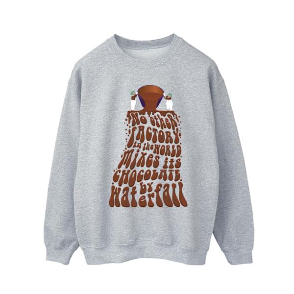 Willy Wonka Herr Choklad Vattenfall Sweatshirt XXL Sports Grey Sports Grey XXL