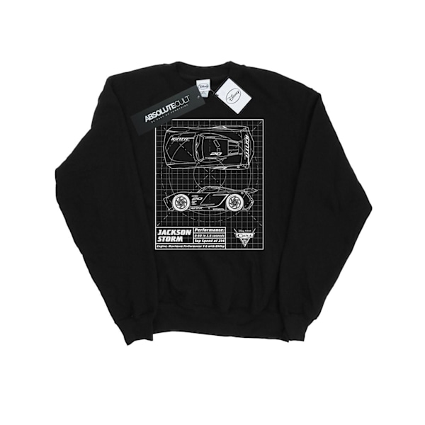 Disney Cars Jackson Storm Blueprint Sweatshirt XL Svart Black XL