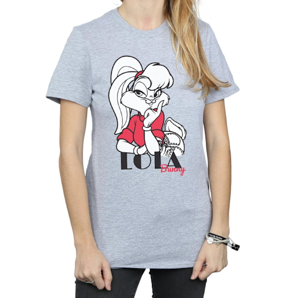 Looney Tunes Dam/Damer Klassisk Lola Bunny Boyfriend T-shirt Sports Grey XL