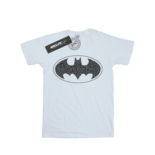DC Comics Dam/Kvinnor Batman Enfärgad Logotyp Bomull Pojkvän White L