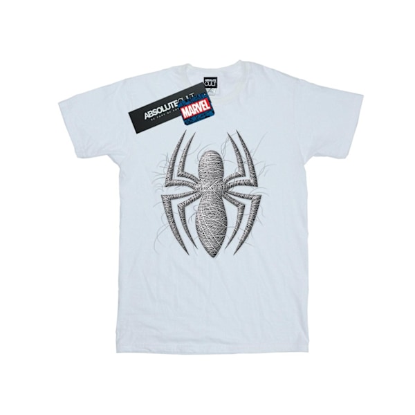 Marvel Pojkar Spider-Man Web Logo T-Shirt 7-8 År Vit White 7-8 Years