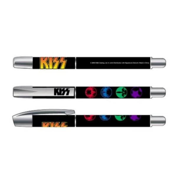 Kiss Logo & Icons Gel Pen One Size Svart/Silver Black/Silver One Size