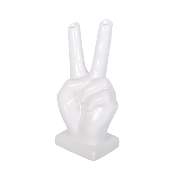 Something Different Keramisk Handvas En Storlek Vit White One Size