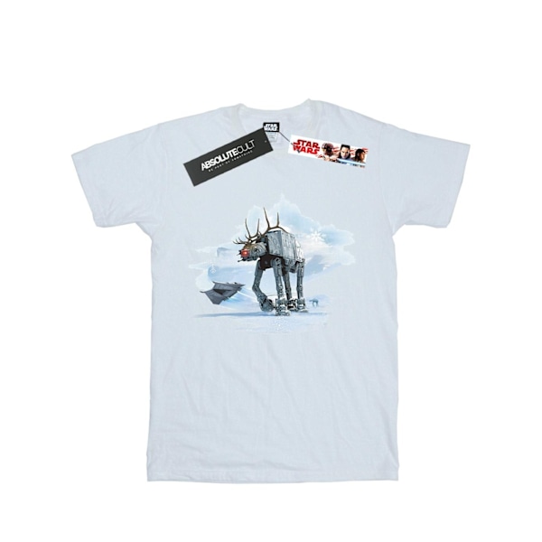 Star Wars Dam/Damer Jul AT-AT Ren Jul T-shirt i bomull för flickor/pojkar White XXL