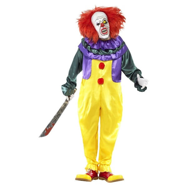 Smiffys Herr Klassisk Skräckclown Kostymset M Flerfärgad Multicoloured M