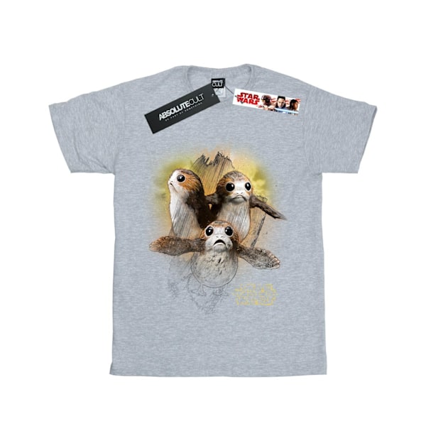 Star Wars: The Last Jedi T-shirt i borstad bomull med Porg för flickor 12-1 Sports Grey 12-13 Years