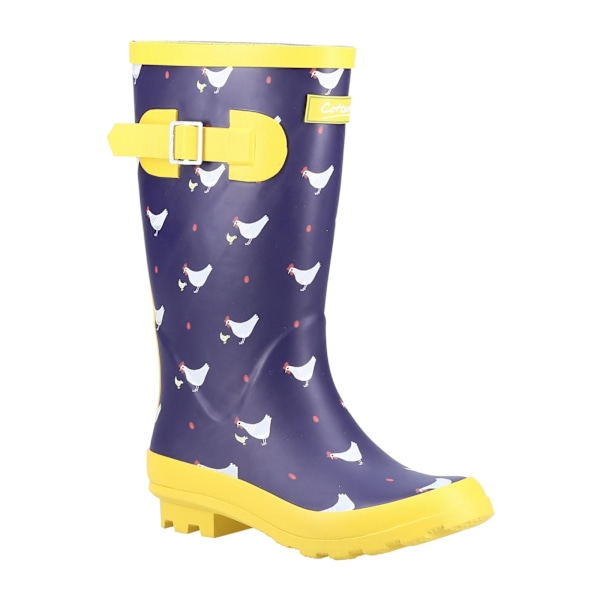 Cotswold Barnens/Barn Farmyard Kyckling Wellington Stövlar 3 UK Navy/Yellow 3 UK