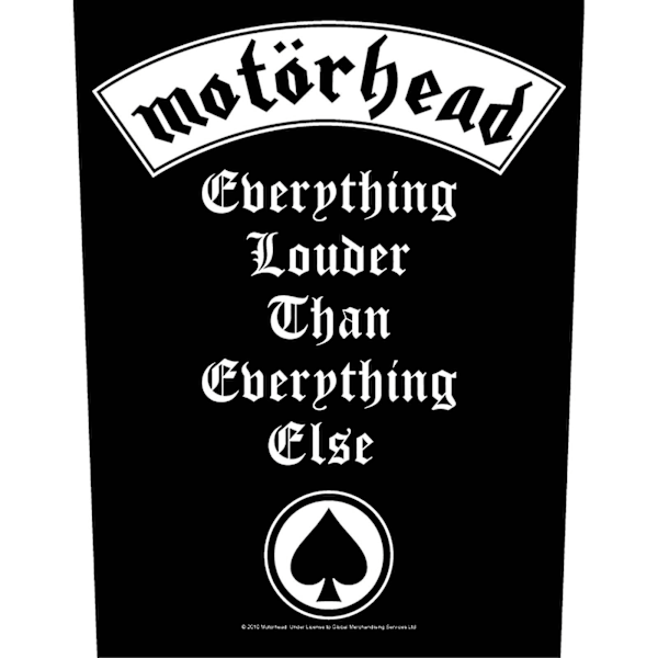 Motorhead Everything Louder Patch One Size Svart/Vit Black/White One Size