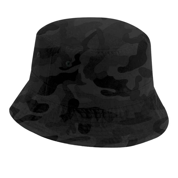 Beechfield Unisex Vuxen Camo Återvunnen Polyester Bucket Hat SM Midnight S-M