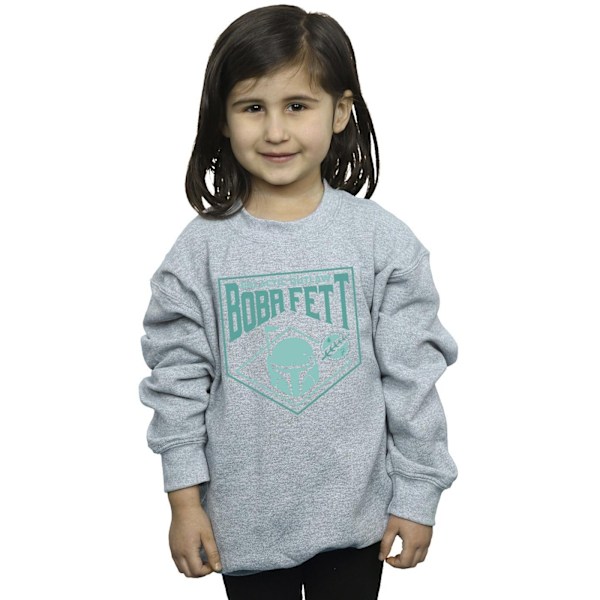 Star Wars Girls The Book Of Boba Fett Galactic Helm Brösttröja Sports Grey 5-6 Years